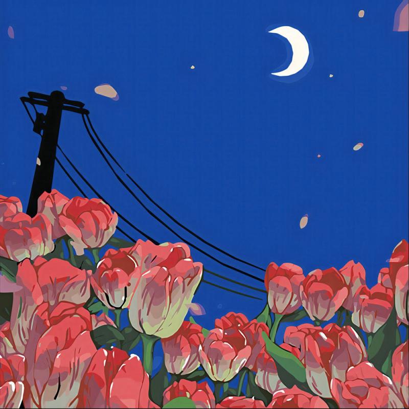 DIY Digital Landscape Painting for Kids Hand-painted Decoration