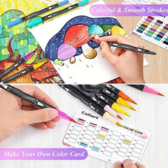 24pcs Double Headed Brush Pen Art Markers for Kids and Adults
