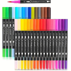 24pcs Double Headed Brush Pen Art Markers for Kids and Adults