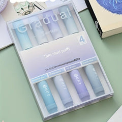 4pcs Gradient Highlighters For Journal Planner School Office Supplies