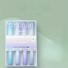 4pcs Gradient Highlighters For Journal Planner School Office Supplies