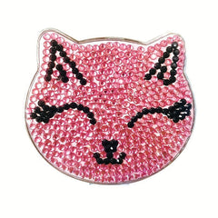DIY Diamond Painting Small Mirror Owl Pattern Portable Foldable Mirror
