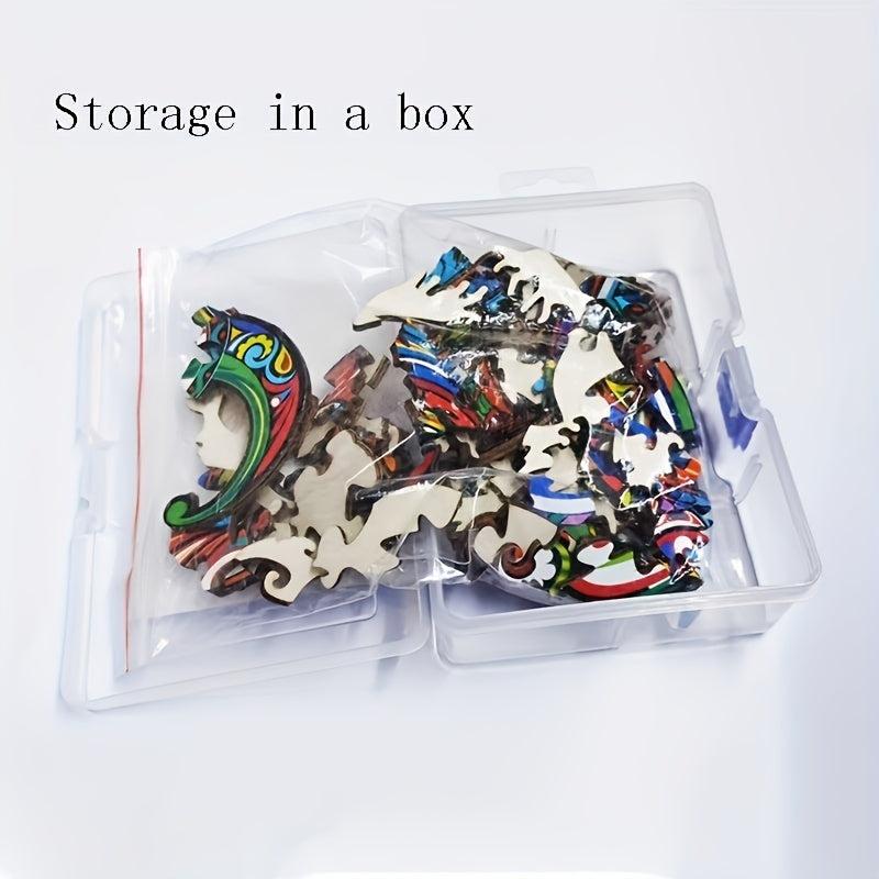 Peacock Wooden Puzzle Home Decoration Painting Toy