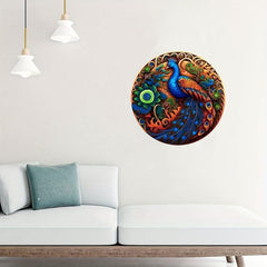Peacock Wooden Puzzle Home Decoration Painting Toy