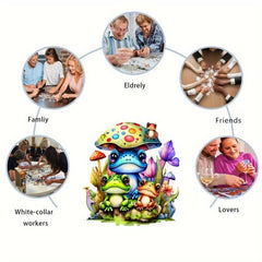 Frogs Wooden Puzzle Jigsaw Animal Shape Puzzles Wooden Toys