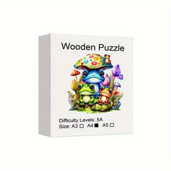 Frogs Wooden Puzzle Jigsaw Animal Shape Puzzles Wooden Toys