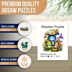 Frogs Wooden Puzzle Jigsaw Animal Shape Puzzles Wooden Toys