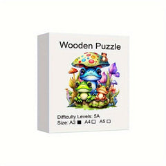Frogs Wooden Puzzle Jigsaw Animal Shape Puzzles Wooden Toys