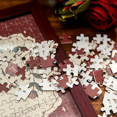 Romantic Rose Puzzle Photo Frame Set Gift