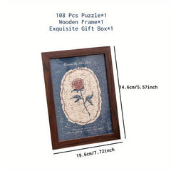 Romantic Rose Puzzle Photo Frame Set Gift