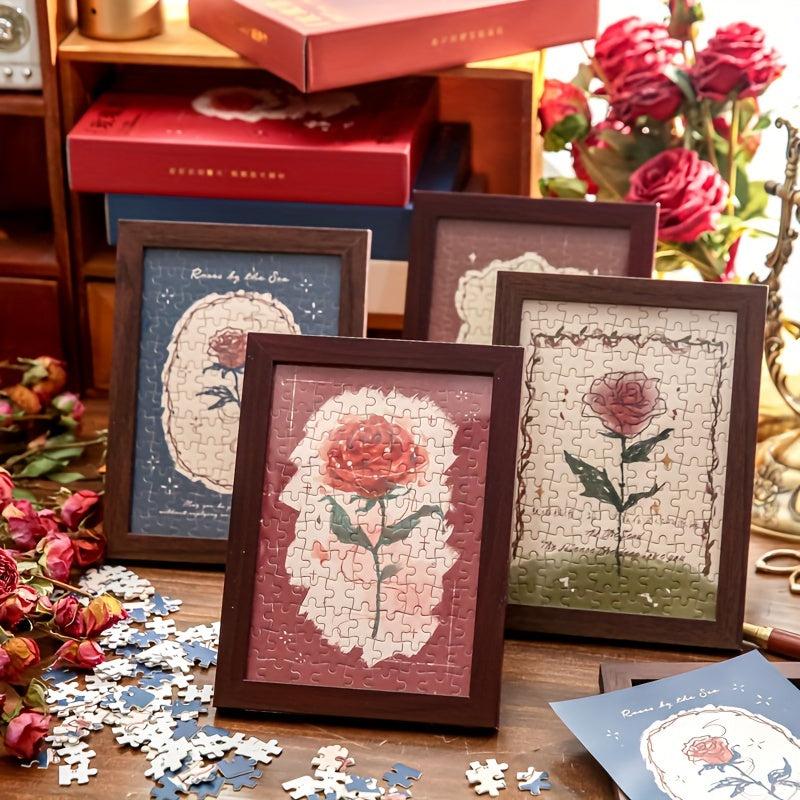 Romantic Rose Puzzle Photo Frame Set Gift