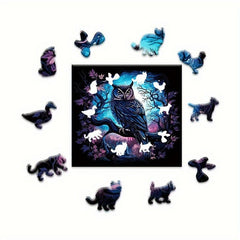 Owl Wooden Puzzle High Difficulty Perfect Gift