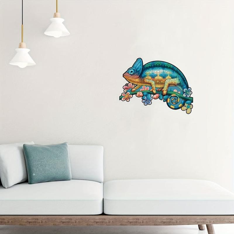 Wooden Puzzle Educational Toy Animal Puzzle Game Dragon Pattern Wall Decor
