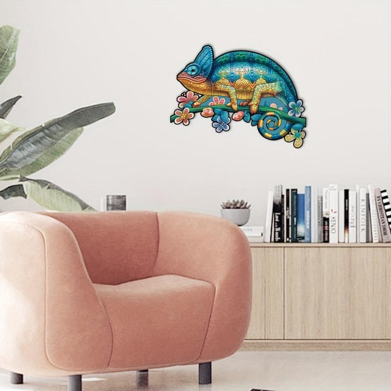 Wooden Puzzle Educational Toy Animal Puzzle Game Dragon Pattern Wall Decor
