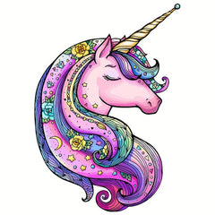 Sweet Unicorn Irregular Wooden Puzzle With Wooden Box