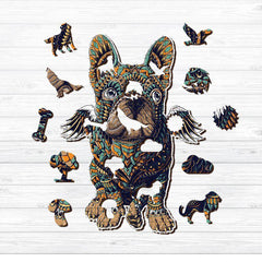Adorable Frenchie Bulldog Wooden Puzzle for All Ages