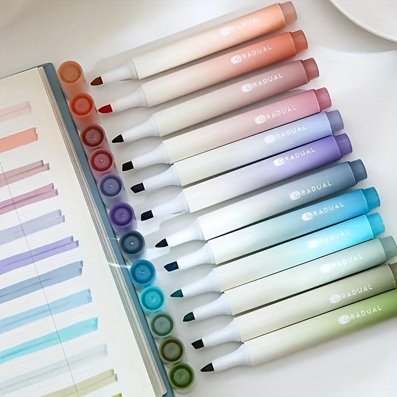 4pcs Morandi Colorful Highlighters for Note-taking Drawing Office Supplies