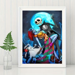 Skull Couple Diamond Painting Kit 5D DIY Full Round Rhinestone Set