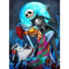 Skull Couple Diamond Painting Kit 5D DIY Full Round Rhinestone Set