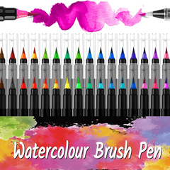 36 Watercolor Brush Pens Combo with Water Brushes for Painting Calligraph