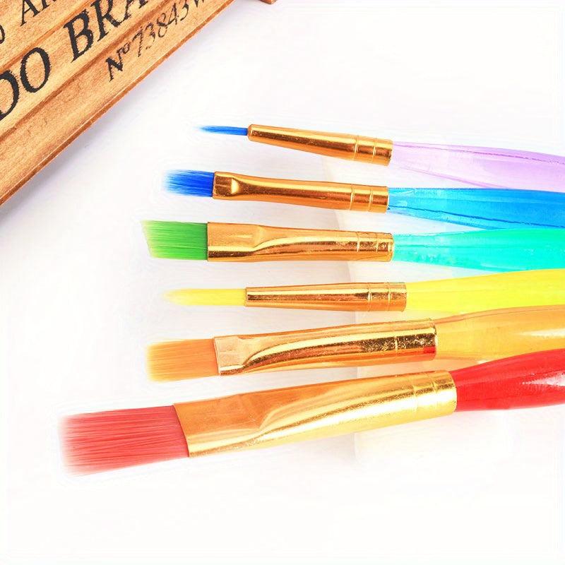 6pcs Candy Watercolor Brushes Set Art Painting Pens