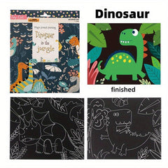 3pcs Scratch Art For Kids Rainbow Scratch Paper Children's Drawing Kit