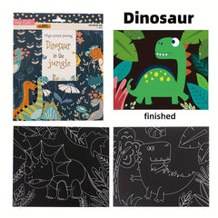 3pcs Scratch Art For Kids Rainbow Scratch Paper Children's Drawing Kit