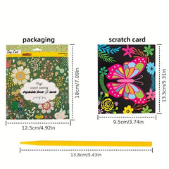 3pcs Scratch Art For Kids Rainbow Scratch Paper Children's Drawing Kit