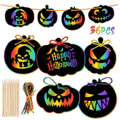 Halloween Scratch Pumpkin Doodle Toys - Set of 4