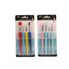 4 Colors PVC Brush Set Watercolor Painting DIY Art Brush