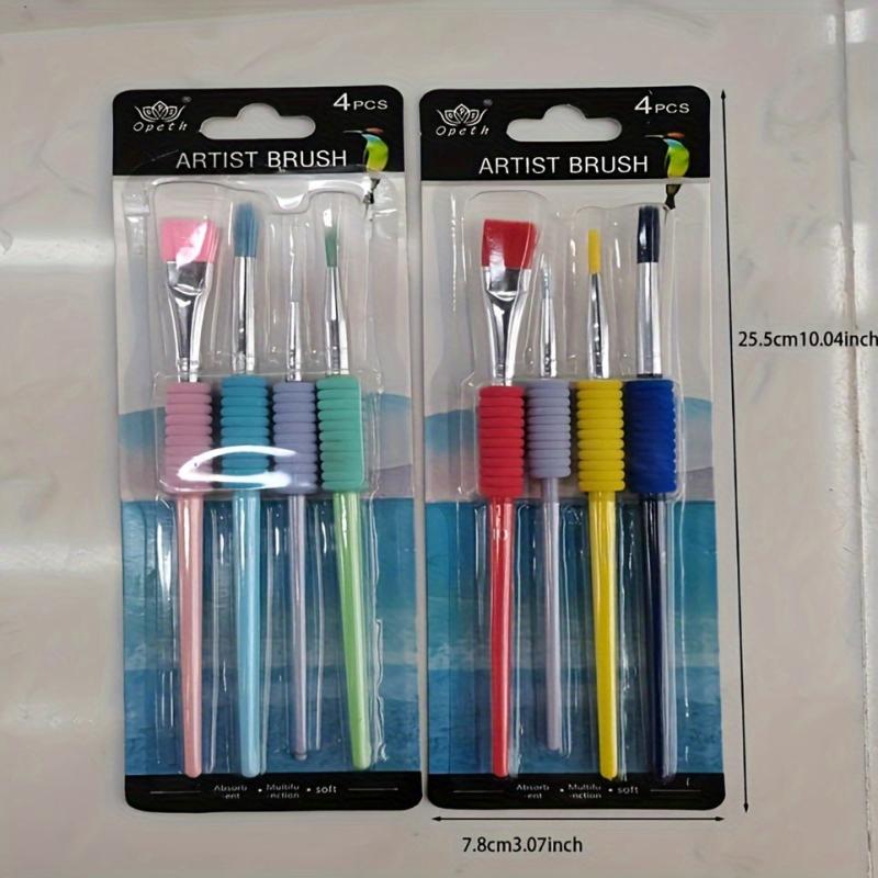 4 Colors PVC Brush Set Watercolor Painting DIY Art Brush