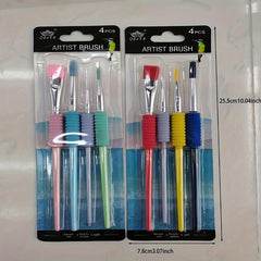 4 Colors PVC Brush Set Watercolor Painting DIY Art Brush