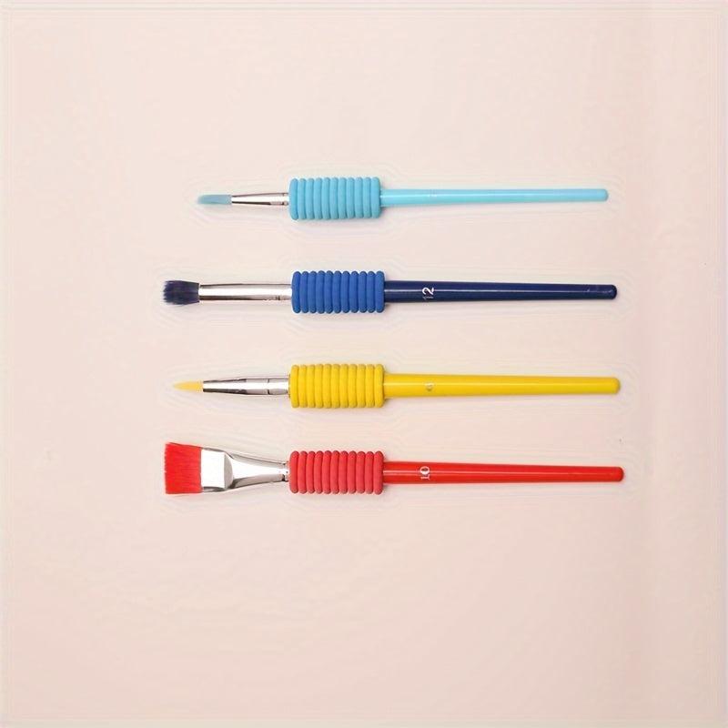 4 Colors PVC Brush Set Watercolor Painting DIY Art Brush