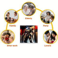 Golden Armor Warrior Wooden Jigsaw Puzzle Irregular Shape Particles