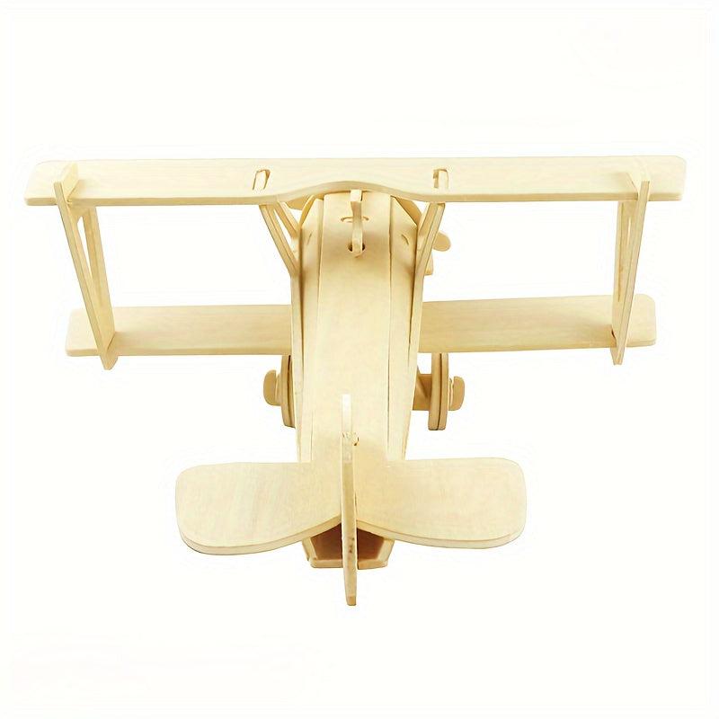 33pcs Wooden Aircraft Model DIY Puzzle Decoration