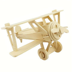 33pcs Wooden Aircraft Model DIY Puzzle Decoration