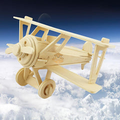 33pcs Wooden Aircraft Model DIY Puzzle Decoration