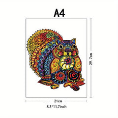 Wooden Fox Jigsaw Puzzle for Adults and Kids
