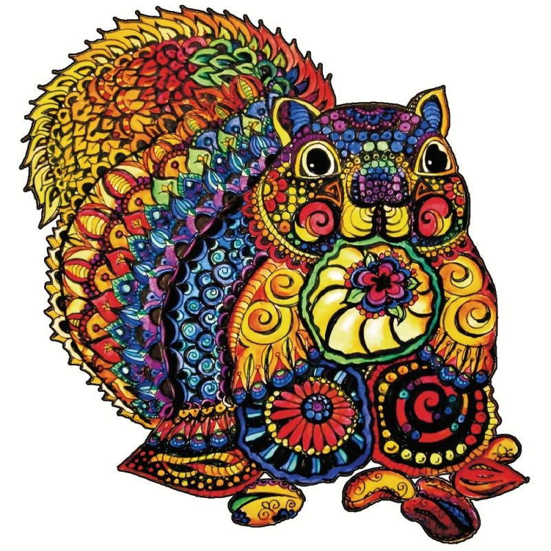 Wooden Fox Jigsaw Puzzle for Adults and Kids