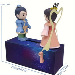 Cowherd And Weaver Girl 3D Paper Crafts DIY Origami