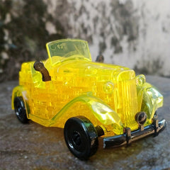 Yellow Vintage Car Puzzle Jigsaw Puzzle Educational Toy
