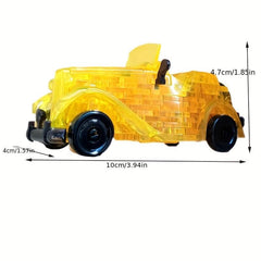 Yellow Vintage Car Puzzle Jigsaw Puzzle Educational Toy
