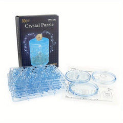 3D Crystal Puzzle Pen Holder Money Storage Box DIY Building Block Toy