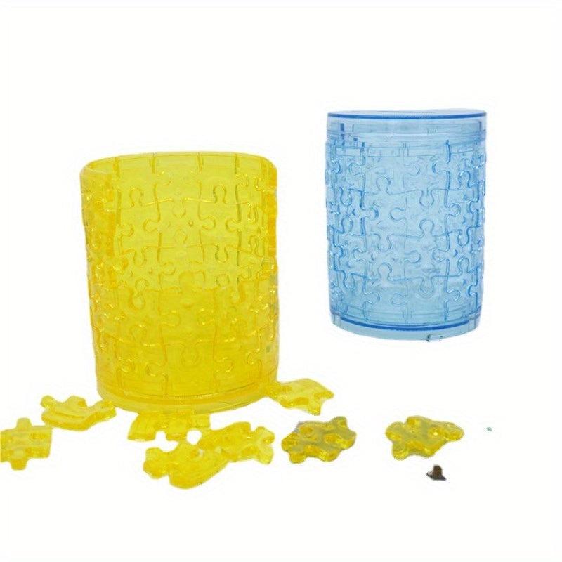 3D Crystal Puzzle Pen Holder Money Storage Box DIY Building Block Toy