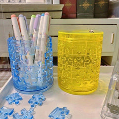 3D Crystal Puzzle Pen Holder Money Storage Box DIY Building Block Toy