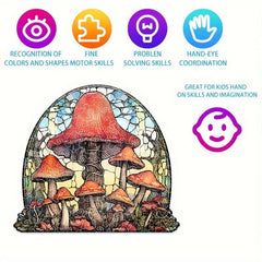 Mushroom Forest Wooden Puzzle Animal Party Game Christmas Gift
