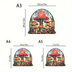 Mushroom Forest Wooden Puzzle Animal Party Game Christmas Gift