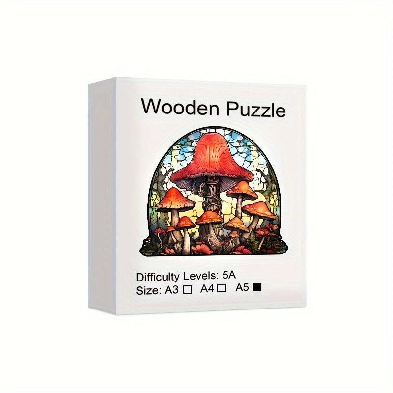 Mushroom Forest Wooden Puzzle Animal Party Game Christmas Gift