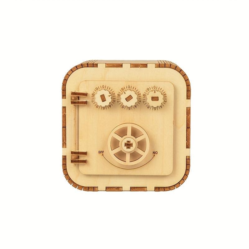 3D Wooden Puzzle Mechanical Password Safe DIY Toy