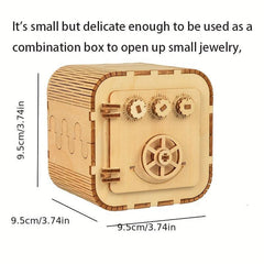 3D Wooden Puzzle Mechanical Password Safe DIY Toy